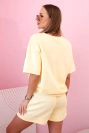 Women's butter set with high-waisted shorts yellow