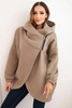 Damenpullover mit Kapuze und asymmetrischem Reißverschluss fango