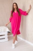 Kleid mit V-Ausschnitt Fuchsia