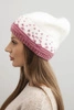 Women's winter wool hat with zirconia K453 graphite