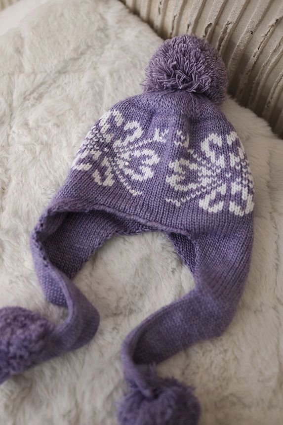 Dámska čiapka s dlhými ušami Balbina K381 svetlo fialová