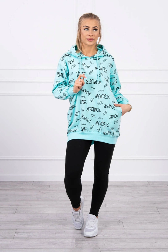 Sweatshirt with inscriptions mint