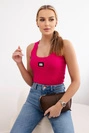 Žebrovaná halenka s fuchsiovým blůzou