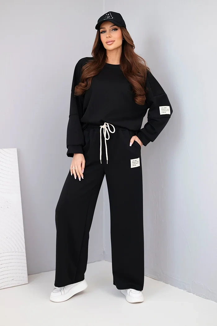 Damen-Set Butter Sweatshirt + Hose schwarz