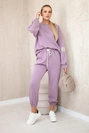 Viskose-Set Sweatshirt + Hose dunkelrosa