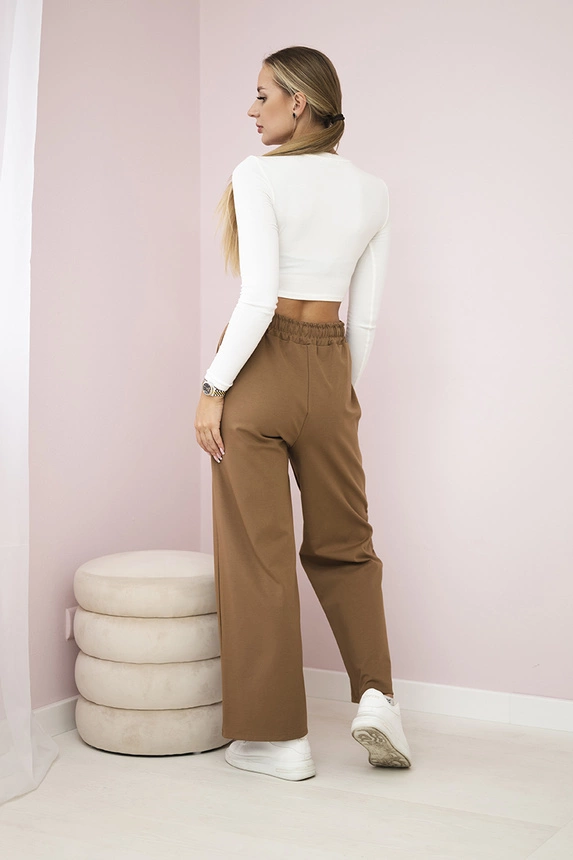 Punto Milano Zimné nohavice so širokými nohavicami ťava