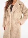 Plášť dámsky dlhý s golierom camel