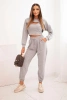 3-teiliges Baumwollset grau