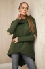 Insulated sweatshirt with a longer back khaki