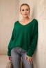 V-neck sweater green