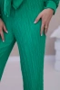 2-piece pleated set bright green