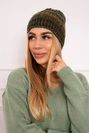 Fleecová čepice Melisa K241 hnědá+zelená
