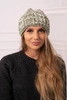 Beanie mit Roll-up Klara K311 grün+braun