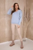 Sweater with V neckline blue