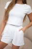 Baumwollset mit Shorts weiß