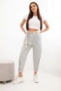 Kalhoty Summer Punto se zapínáním na nohavicích šedý melanž