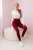 Striped leggings pants burgundy