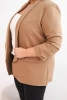 Women's Plus Size unbuttoned blazer with lining XL/2XL camel