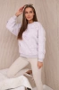 Isoliertes Sweatshirt mit Rahmen und Zierschleifen beige meliert