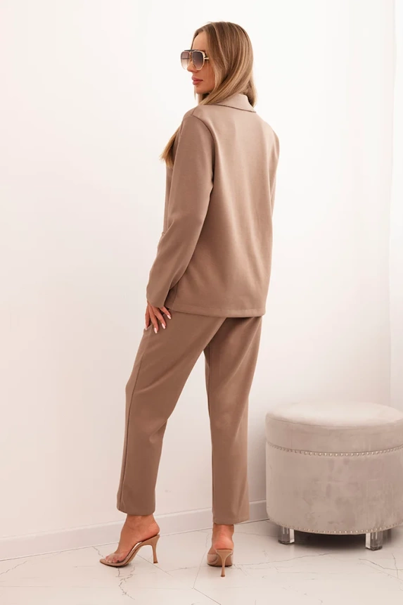 Damen-Set aus Viskose mit Verzierungen und elastischen Hosen fango