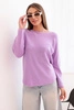 Women's sweater made of viscose with long sleeves and a round neckline light purple