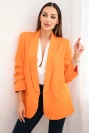 Sako s klopami elegantní oranžové