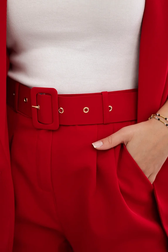 Elegantes Jacken- und Hosenset rot