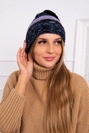 Cap with fleece Pola K267 navy blue + maritime
