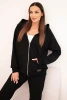 Women's cotton set with a hood and zipper black