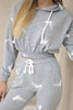 Set with printed pistols gray