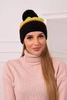 Dámska čiapka Kinga K297 čierna + neónová zelená + oranžová