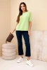 Women's short-sleeve viscose sweater pistachio