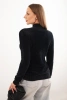 Women's alpaca sweater with a turtleneck black