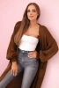 Sweater long cardigan light brown