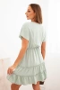 Dress with an envelope neckline dark mint