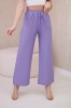 Spodnie z wiskozy z szeroką nogawką fioletowe