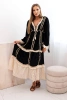 Women's boho dress with lace black
