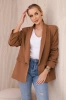 Blazer mit Revers elegant dunkles Kamel