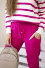 Sweater set Striped sweatshirt + Pants fuchsia