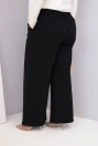 Women's Plus Size pants with wide legs and high waist black