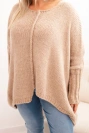 Damen Plus Size Pullover aus Acryl mit lockerer Passform und 3/4-Ärmeln camelowy