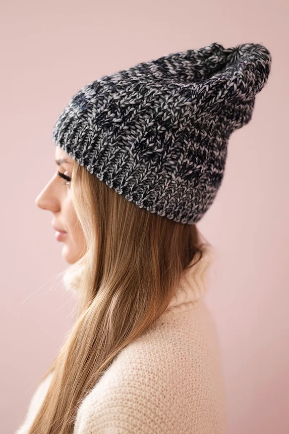 Cap with fleece Melisa K241 gray+black