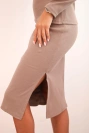 Women's cotton set ribbed blouse and pencil skirt fango
