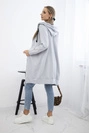 Kleid Sweatshirt mit Kapuze grau