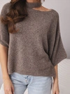 A sweater women's oversize with asymmetric neckline and turtleneck fango