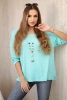Blouse with necklace mint 