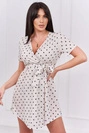 Dotted dress ecru