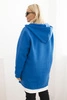 Women's plus size insulated hoodie with a V-neck cobalt blue