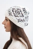 Women's wool winter hat with decorative crystals K399 black