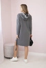 Dress with hood and print graphite